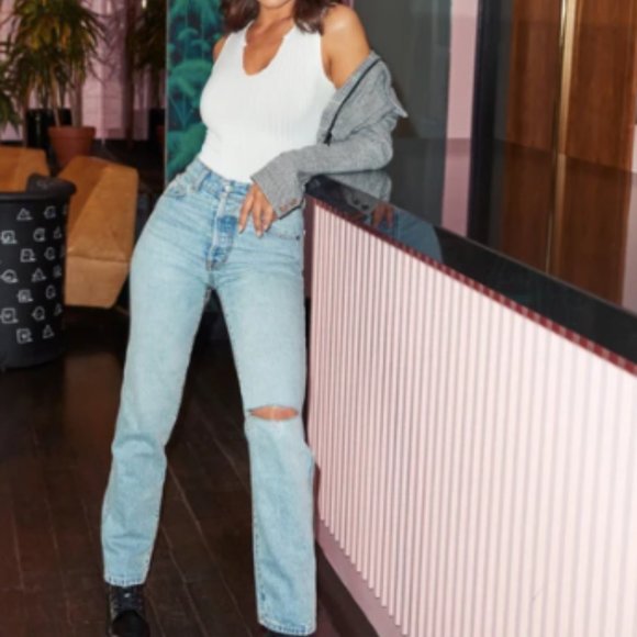 EX-BOYFRIEND REVICE STRAIGHT LEG JEANS NWT - Picture 1 of 12